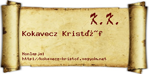 Kokavecz Kristóf névjegykártya